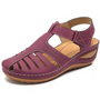 Römersandalen Damen - Bequeme Sommerschuhe mit Riemen-35-Bordeauxrot-Luzern Mode