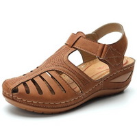 Römersandalen Damen - Bequeme Sommerschuhe mit Riemen-35-Braun-Luzern Mode