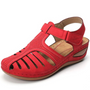 Römersandalen Damen - Bequeme Sommerschuhe mit Riemen-35-Rot-Luzern Mode