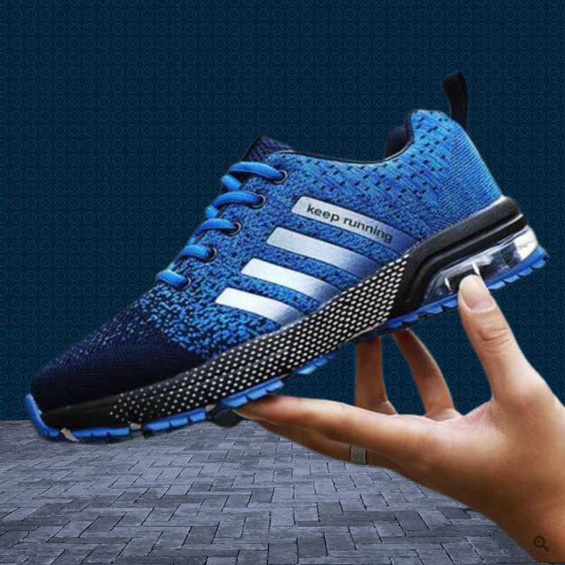 Herren Laufschuhe mit Luftpolstersohle für Komfort-Blau-38-Luzern Mode