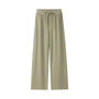 Leinenhose Damen Sommer | Luftig | Weit | Leicht | Alltag | Strand | Büro-Grün-L-Luzern Mode