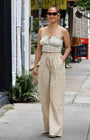 Leinenhose Damen Sommer | Luftig | Weit | Leicht | Alltag | Strand | Büro-Sand-S-Luzern Mode