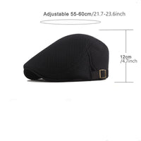 Sommer Schiebermütze Unisex | Atmungsaktive Kappe leicht | Stilvoll für Herren & Damen-Luzern Mode