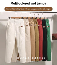 Leichte Sommerhose Damen | Baumwolle | Elastischer Bund | Luftig | Bequem & stylisch-Luzern Mode