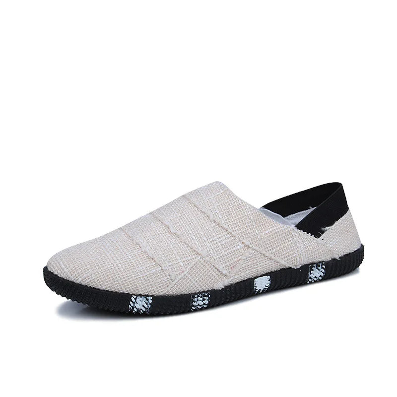 Espadrilles Herren | Canvas Obermaterial | Hennepzool | leicht | atmungsaktiv | beige-Luzern Mode