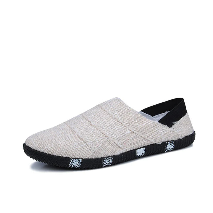 Espadrilles Herren | Canvas Obermaterial | Hennepzool | leicht | atmungsaktiv | beige-Luzern Mode