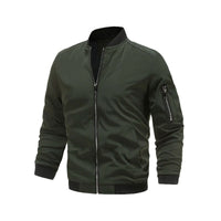 Bomberjacke Herren | Slim Fit | Leicht & modern | Freizeitjacke mit Reißverschluss-Grün-M-Luzern Mode