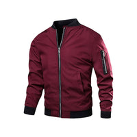 Bomberjacke Herren | Slim Fit | Leicht & modern | Freizeitjacke mit Reißverschluss-Rot-M-Luzern Mode