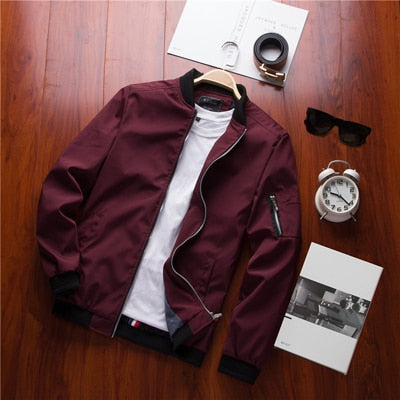 Bomberjacke Herren | Slim Fit | Leicht & modern | Freizeitjacke mit Reißverschluss-Luzern Mode