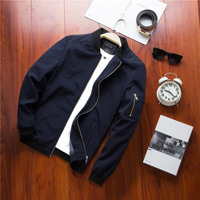 Bomberjacke Herren | Slim Fit | Leicht & modern | Freizeitjacke mit Reißverschluss-Luzern Mode