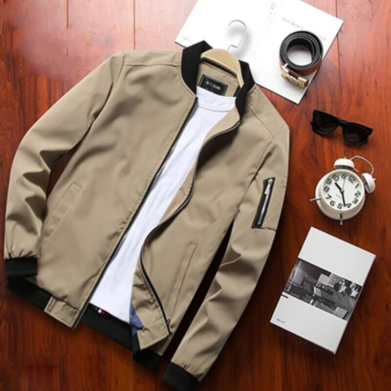 Bomberjacke Herren | Slim Fit | Leicht & modern | Freizeitjacke mit Reißverschluss-Luzern Mode