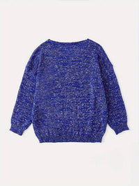 Damen Strickpullover V-Ausschnitt mit Pailletten-Details-Luzern Mode