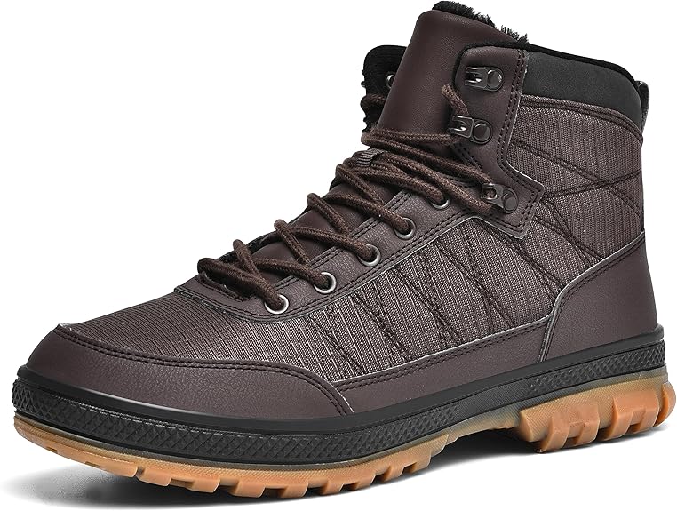 Herren Wanderschuhe rutschfest wasserdicht Outdoor Stiefel-Dunkelbraun-40-Luzern Mode