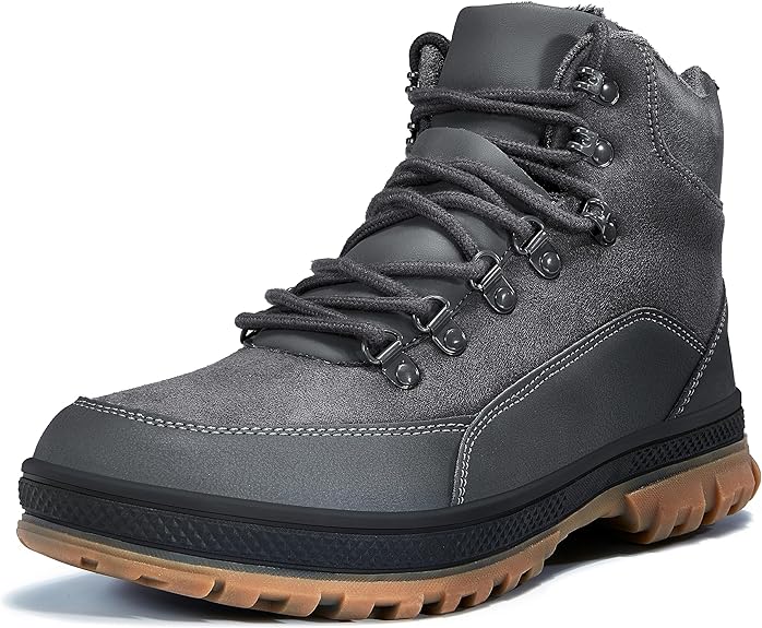Herren Wanderschuhe rutschfest wasserdicht Outdoor Stiefel-Dunkelgrau-40-Luzern Mode