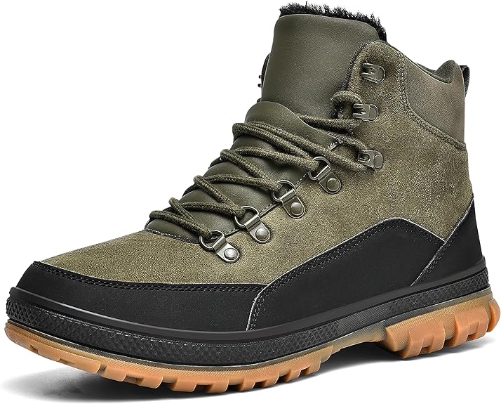 Herren Wanderschuhe rutschfest wasserdicht Outdoor Stiefel-Grün/Schwarz-40-Luzern Mode