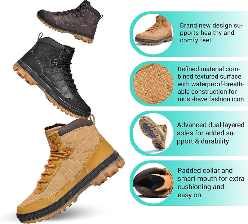 Herren Wanderschuhe rutschfest wasserdicht Outdoor Stiefel-Luzern Mode
