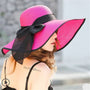Damen Sonnenhut Sommer | Breite Krempe | Leicht & Luftig | Stylisches Accessoire-Rot/Pink-Luzern Mode
