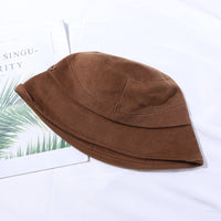 Sommerhut Damen leicht | Bucket Hat mit Nahtdesign | Schlichter Sonnenhut Style-Braun-Luzern Mode