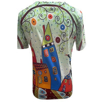 T-Shirt Damen Sommer | Leicht atmungsaktiv | Figurfreundlich | Streetwear Print-Luzern Mode