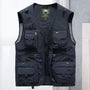 Herren Outdoor-Weste | Ärmellos | Leicht | Funktiondesign | Taschen-Dunkelblau-S-Luzern Mode