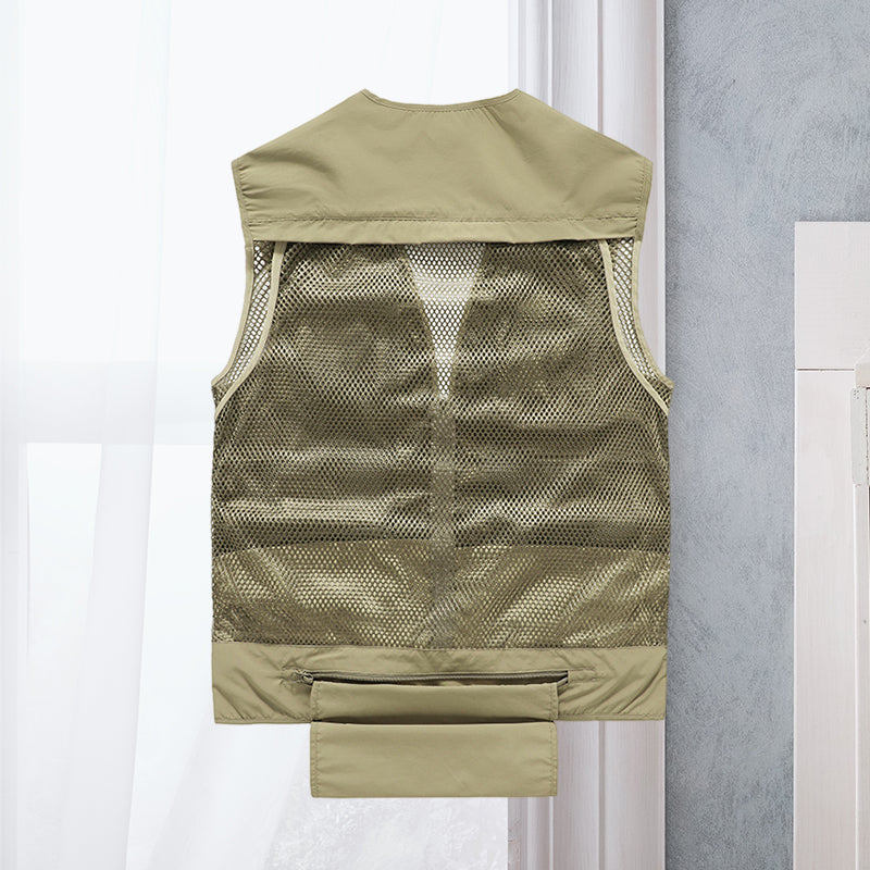 Herren Outdoor-Weste | Ärmellos | Leicht | Funktiondesign | Taschen-Luzern Mode