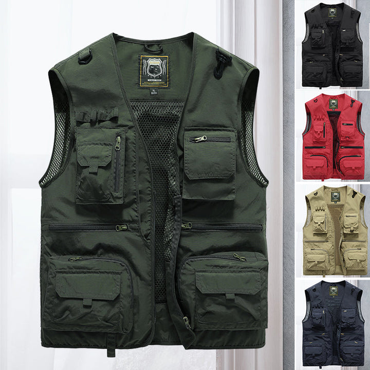 Herren Outdoor-Weste | Ärmellos | Leicht | Funktiondesign | Taschen-Luzern Mode