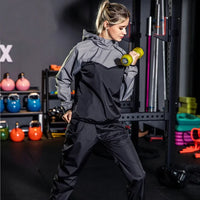 Unisex Trainingsanzug | Schweißfördernd | Sommer Fitness | Atmungsaktiv leicht-Damen Grau-S-Luzern Mode