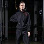 Unisex Trainingsanzug | Schweißfördernd | Sommer Fitness | Atmungsaktiv leicht-Damen Schwarz-S-Luzern Mode