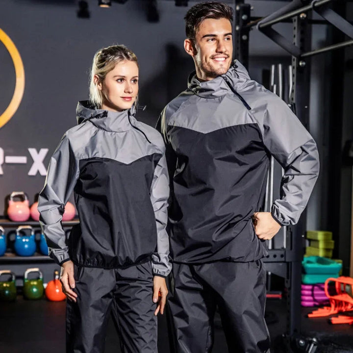 Unisex Trainingsanzug | Schweißfördernd | Sommer Fitness | Atmungsaktiv leicht-Luzern Mode