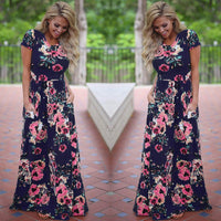 Sommerkleid Damen | Leicht & vielseitig | Knielang | Luftig | Für Alltag & Urlaub-Blau-S-Luzern Mode