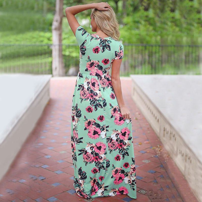Sommerkleid Damen | Leicht & vielseitig | Knielang | Luftig | Für Alltag & Urlaub-Luzern Mode