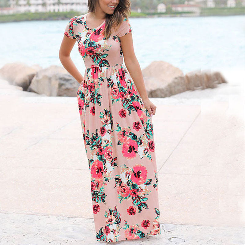 Sommerkleid Damen | Leicht & vielseitig | Knielang | Luftig | Für Alltag & Urlaub-Luzern Mode