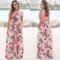 Sommerkleid Damen | Leicht & vielseitig | Knielang | Luftig | Für Alltag & Urlaub-Rosé-S-Luzern Mode