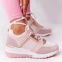 Damen Air Sneakers | Leichtgewicht | Schnürung | Unterstützend-Rosa-35-Luzern Mode