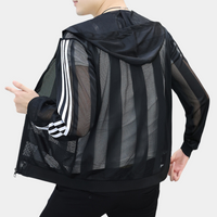 Herren Mesh Kapuzenjacke mit Reißverschluss und Stil-Luzern Mode