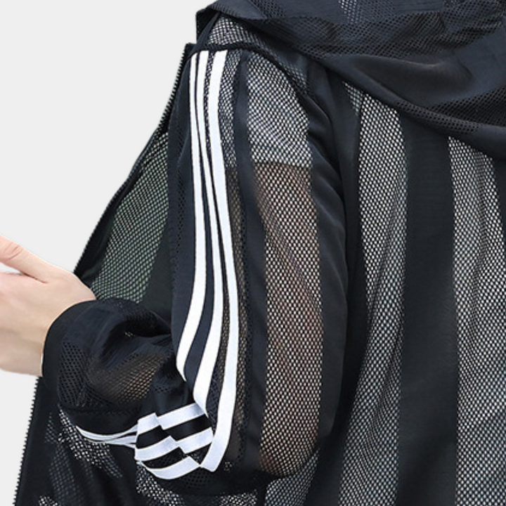 Herren Mesh Kapuzenjacke mit Reißverschluss und Stil-Luzern Mode