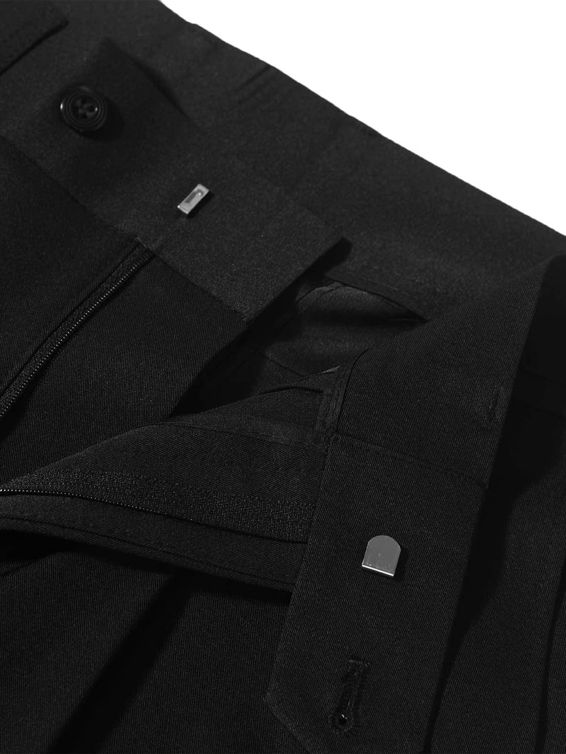 Elegante Herren Anzughose mit Hohem Bund und Falten-Luzern Mode