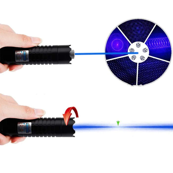 Laser-Taschenlampe | Blau | Vielseitig | Leistungsstark | Langlebig | Kompakt | Outdoor-Luzern Mode