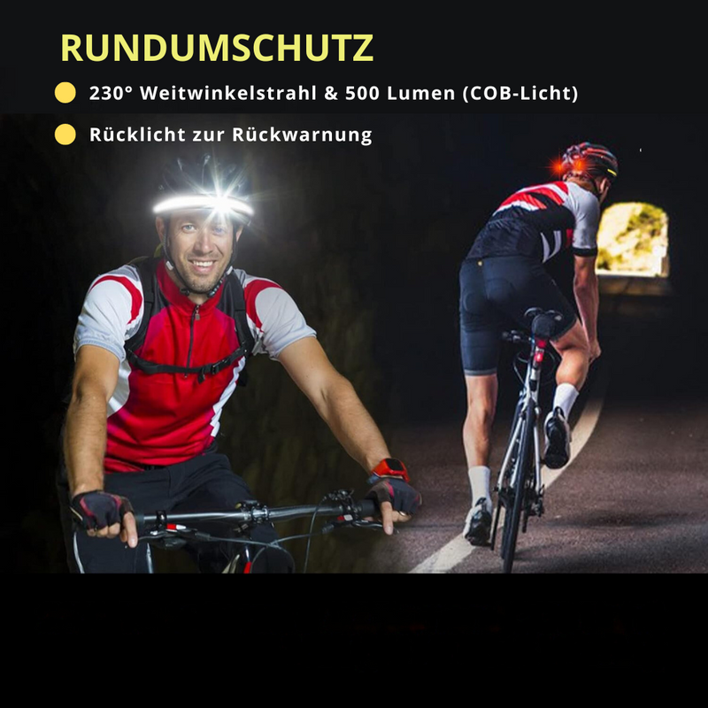 Stirnlampe | Radfahren | Sicher | LED | Auffällig | Breit | Leistungsstark | Wiederaufladbar | USB-Luzern Mode