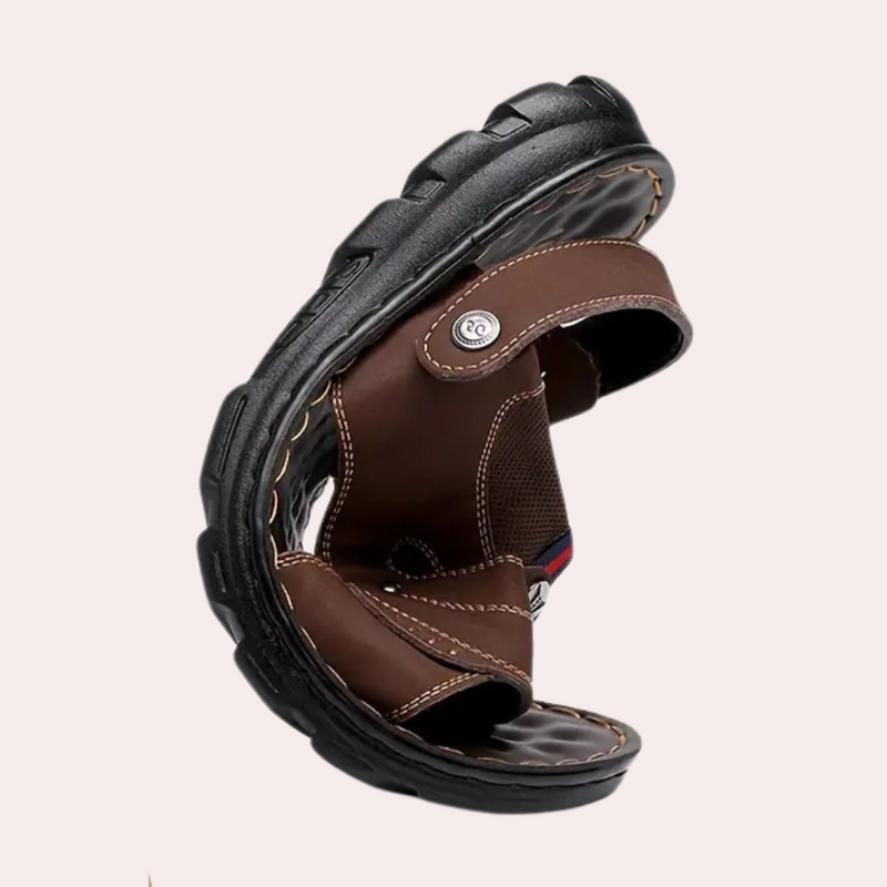 Herren Sandalen Leder Komfort Sommer Outdoor Schuhe-Luzern Mode
