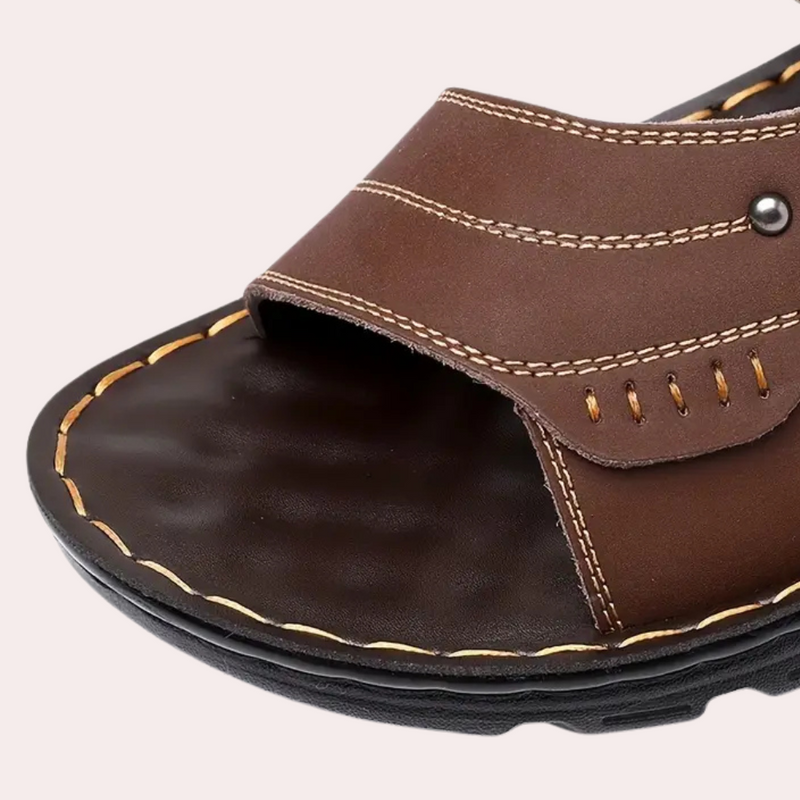 Herren Sandalen Leder Komfort Sommer Outdoor Schuhe-Luzern Mode