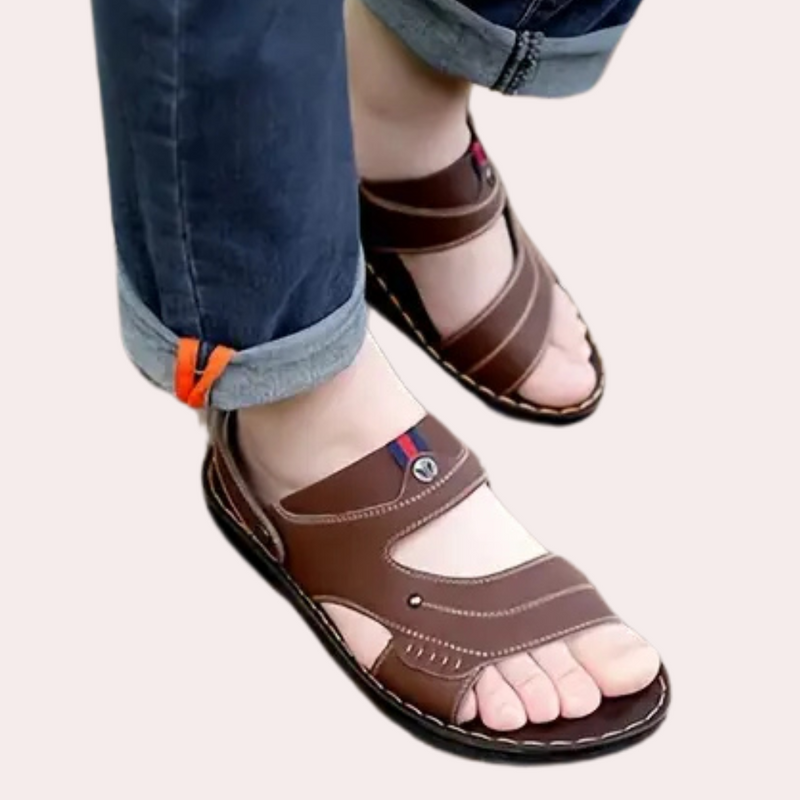 Herren Sandalen Leder Komfort Sommer Outdoor Schuhe-Luzern Mode