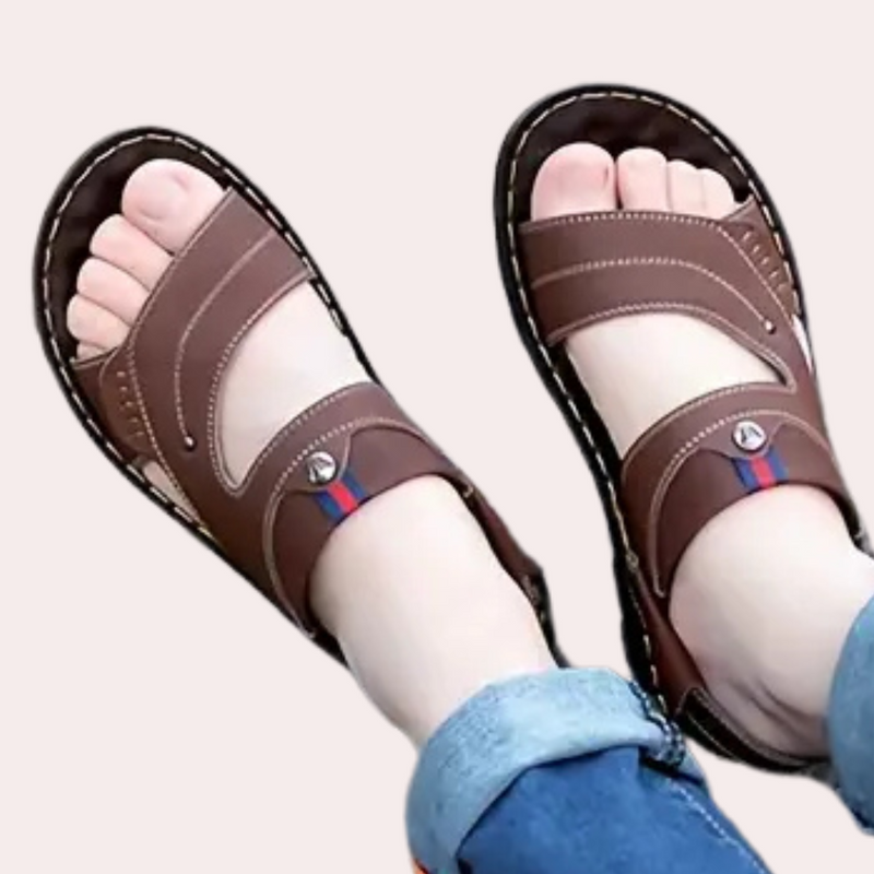 Herren Sandalen Leder Komfort Sommer Outdoor Schuhe-Luzern Mode