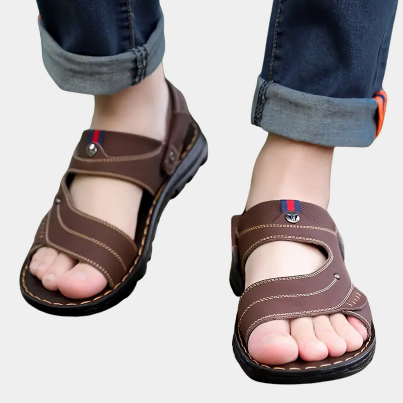 Herren Sandalen Leder Komfort Sommer Outdoor Schuhe-Luzern Mode