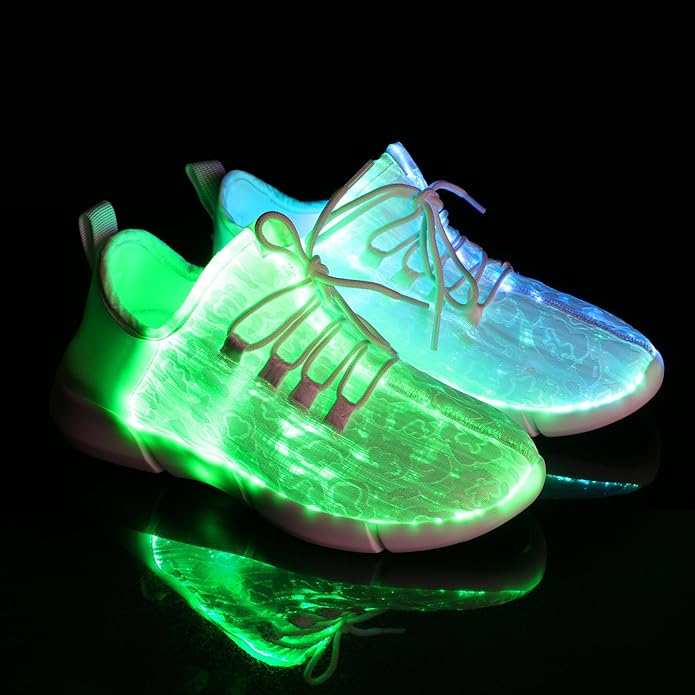Faseroptik LED Schuhe mit USB-Aufladung und Komfort-Luzern Mode