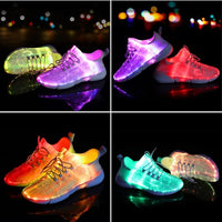 Faseroptik LED Schuhe mit USB-Aufladung und Komfort-Luzern Mode