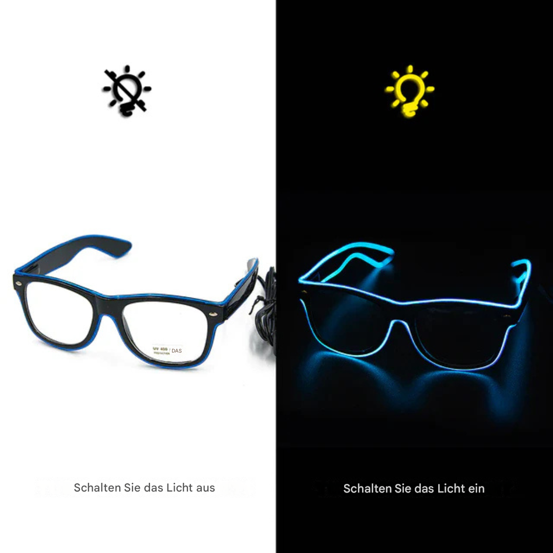 LED Leuchtbrille für Partys und Events – Crystalli-Blauw-Luzern Mode