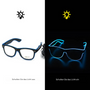 LED Leuchtbrille für Partys und Events – Crystalli-Blauw-Luzern Mode