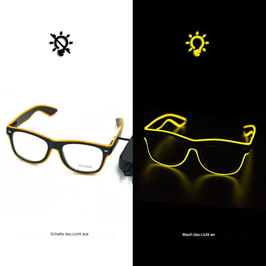 LED Leuchtbrille für Partys und Events – Crystalli-Gelb-Luzern Mode