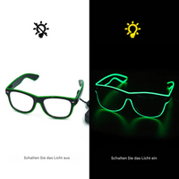 LED Leuchtbrille für Partys und Events – Crystalli-Grün-Luzern Mode